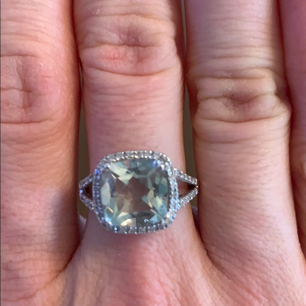 ✨Prasiolite Cathedral Ring✨